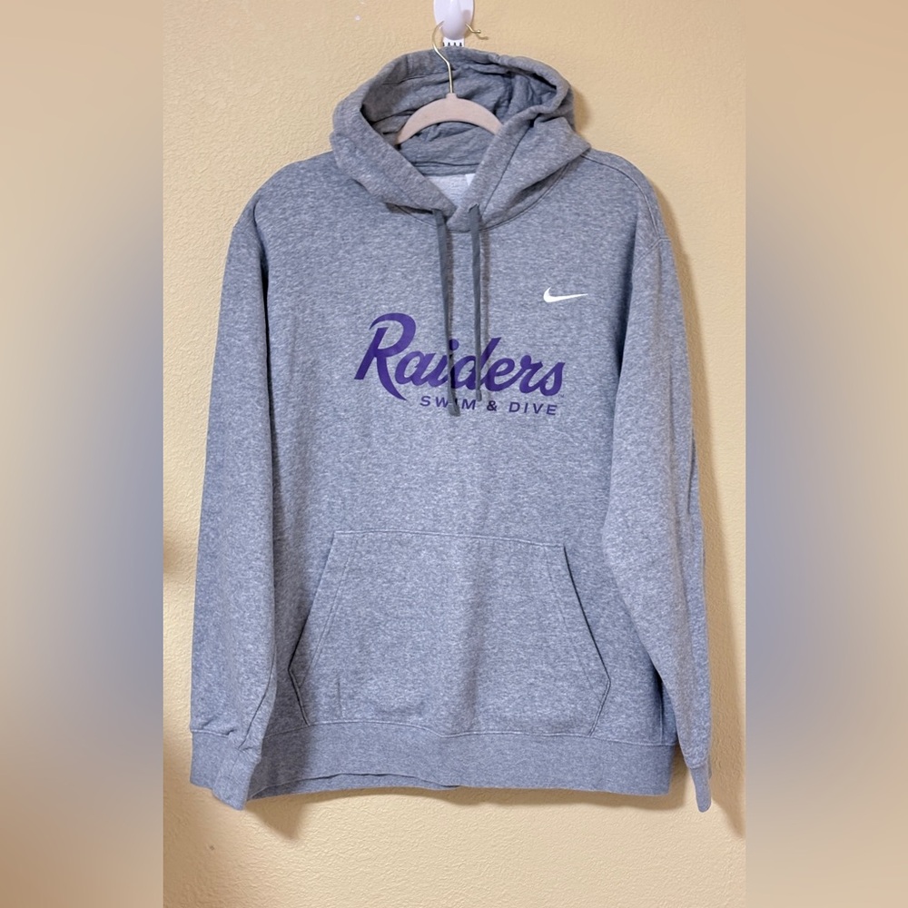 Nike Raiders Swim & Dive Hoodie XL Gray Fleece Pullover